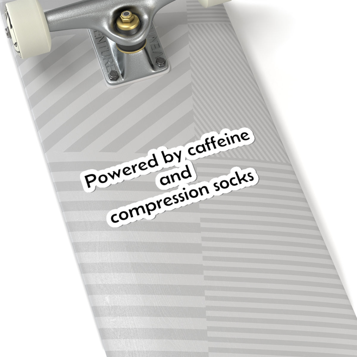 Powered by Caffeine and Compression Socks Sticker | Kiss-Cut Sticker