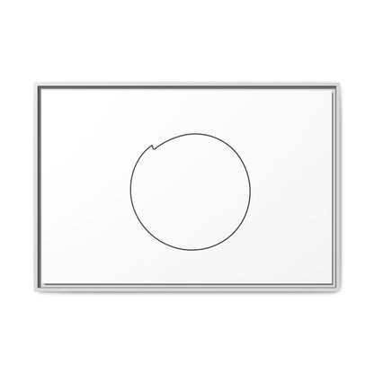 Minimal Circle Line Matte Canvas Framed | Modern Abstract Wall Art