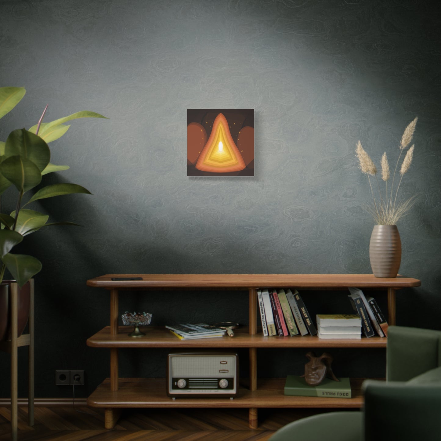 Concentric Fire Furnace Cross-Section Matte Canvas