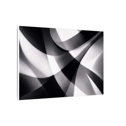 Abstract Black and White Swirl Matte Canvas
