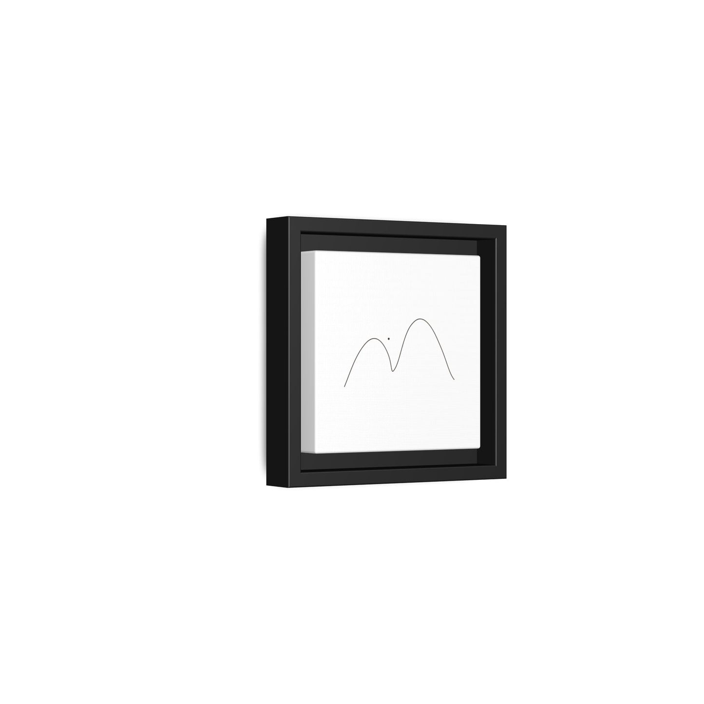 Minimal Line Mountains Matte Canvas Framed