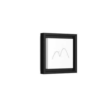 Minimal Line Mountains Matte Canvas Framed