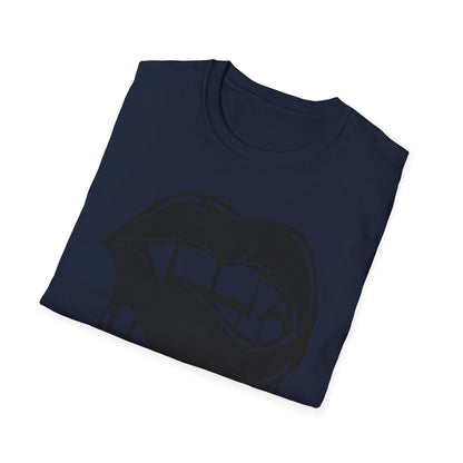 Edgy Graphic Unisex T-Shirt - Dripping Mouth Design, Cool Tee, Trendy Shirt, Hipster Top, Streetwear, Alternative Fashion, Holiday Gift