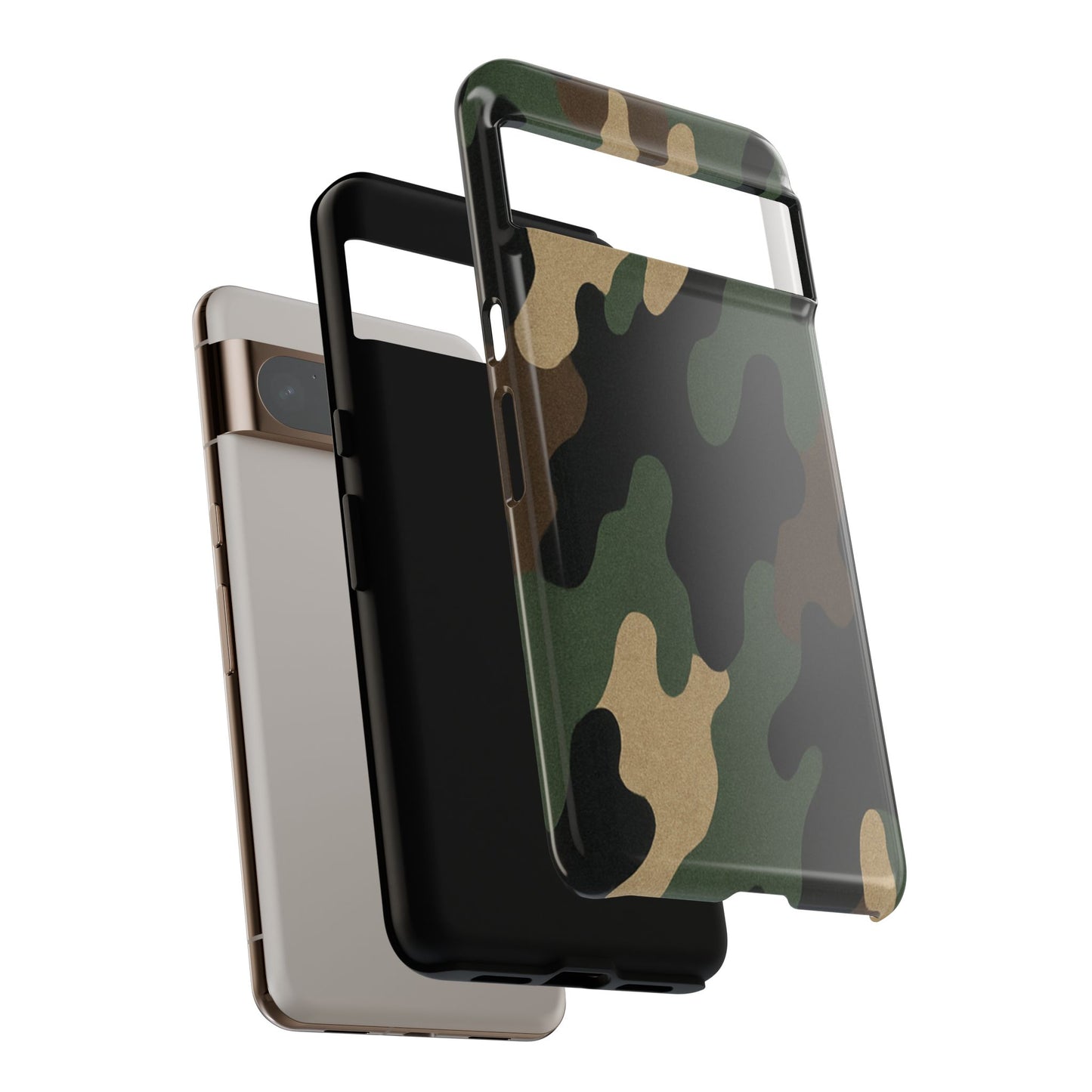 Camouflage Phone Case, Tough Phone Cover, Military Style Accessory, Protective Case for Men, Gifts for Soldiers - TRV