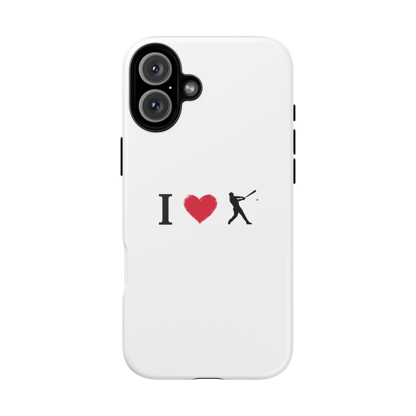 Baseball Love Phone Case, Tough Cases for Sports Lovers, i Heart Baseball Protection, Gift for Players, Cute Sports Case - TRV