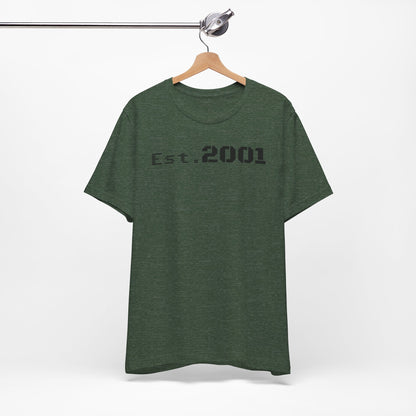 Est. 2001 Unisex Tee - Timeless Casual Wear, Birthday Gift, Nostalgic Fashion, Everyday Comfort, Trendy Streetwear
