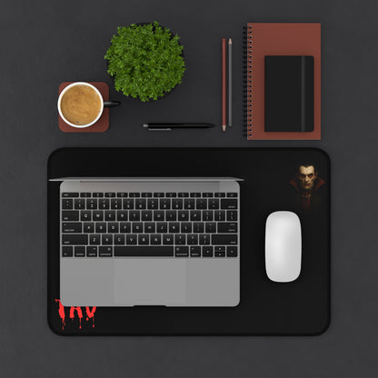 Vampire Portrait Desk Mat | Vampire Blood Drip TRV Mouse Pad - TRV