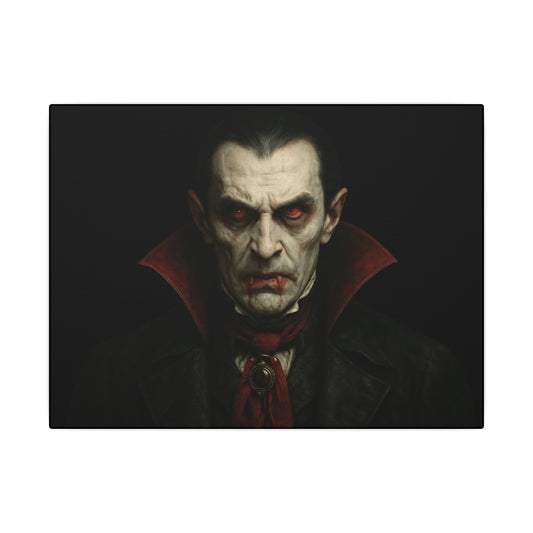 Vampire Portrait Canvas Wall Art – Gothic Dracula Print on Canvas