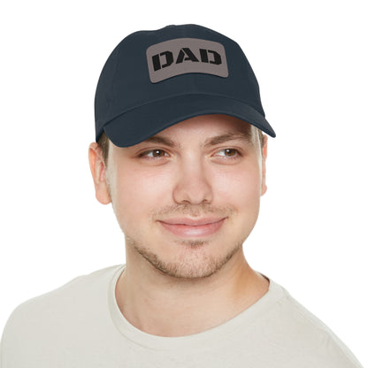 Stylish Dad Hat with Leather Patch | Perfect Gift for Fathers Day, Casual Wear, Dad's Birthday, Outdoor Activities