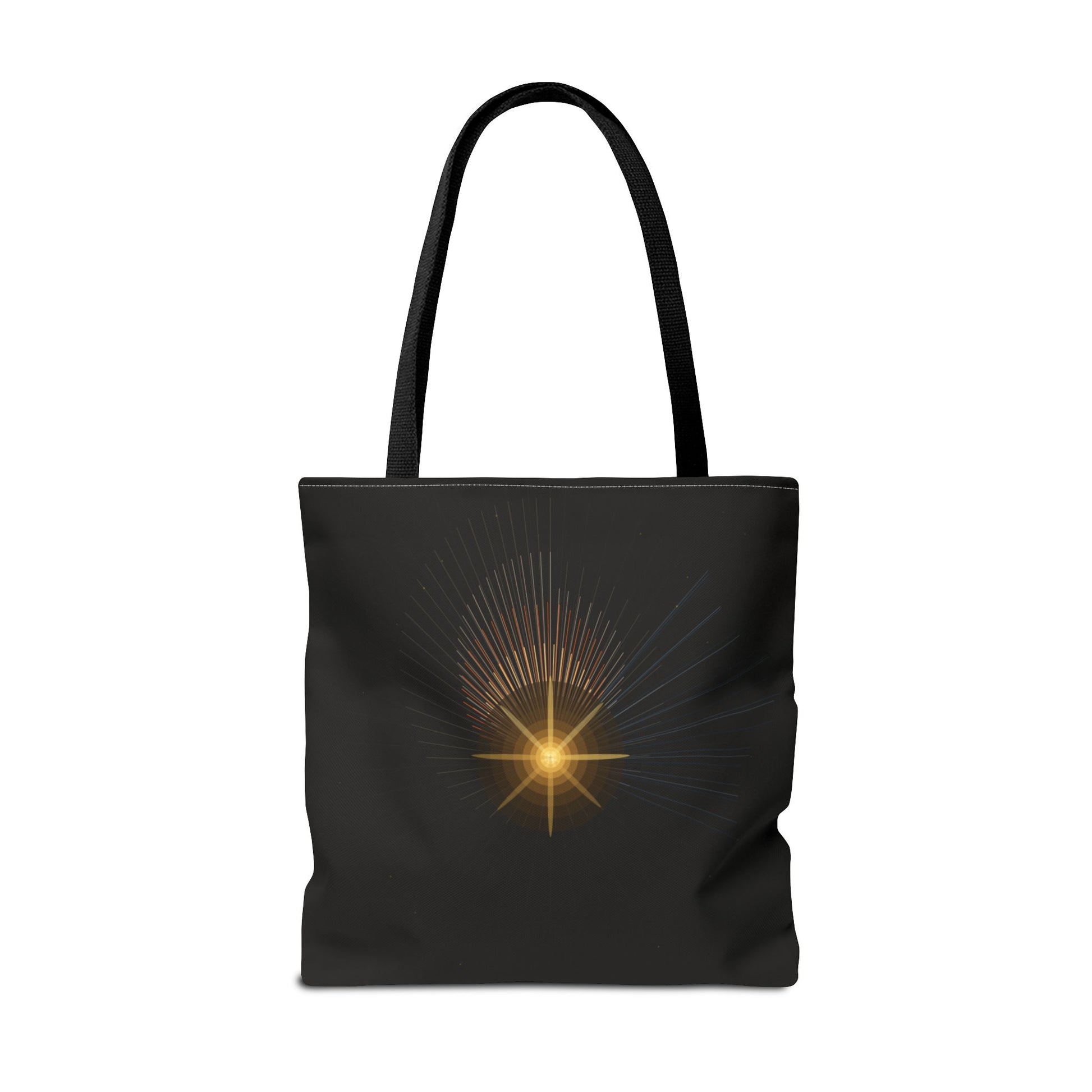 Radiant Starburst Tote Bag | Golden Light Celestial Design - TRV
