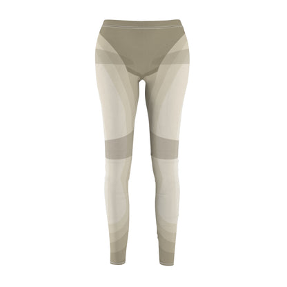Neutral Abstract Geometric Pattern Leggings