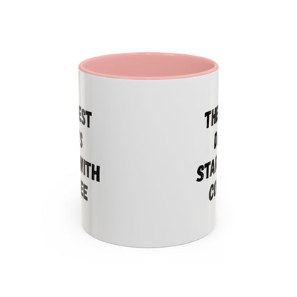 Inspirational Coffee Mug - The Best Days Start With Coffee - Gift for Coffee Lovers, Office Decor, Kitchenware, Birthday Gift, Motivational