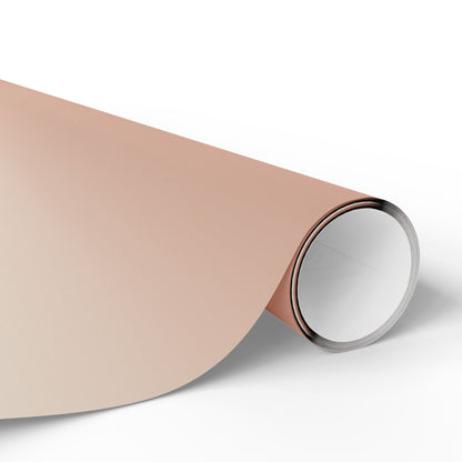 Neutral Ombre Gradient Wrapping Paper Roll — Minimal Beige to Brown Gift Wrap for Weddings, Birthdays & Everyday