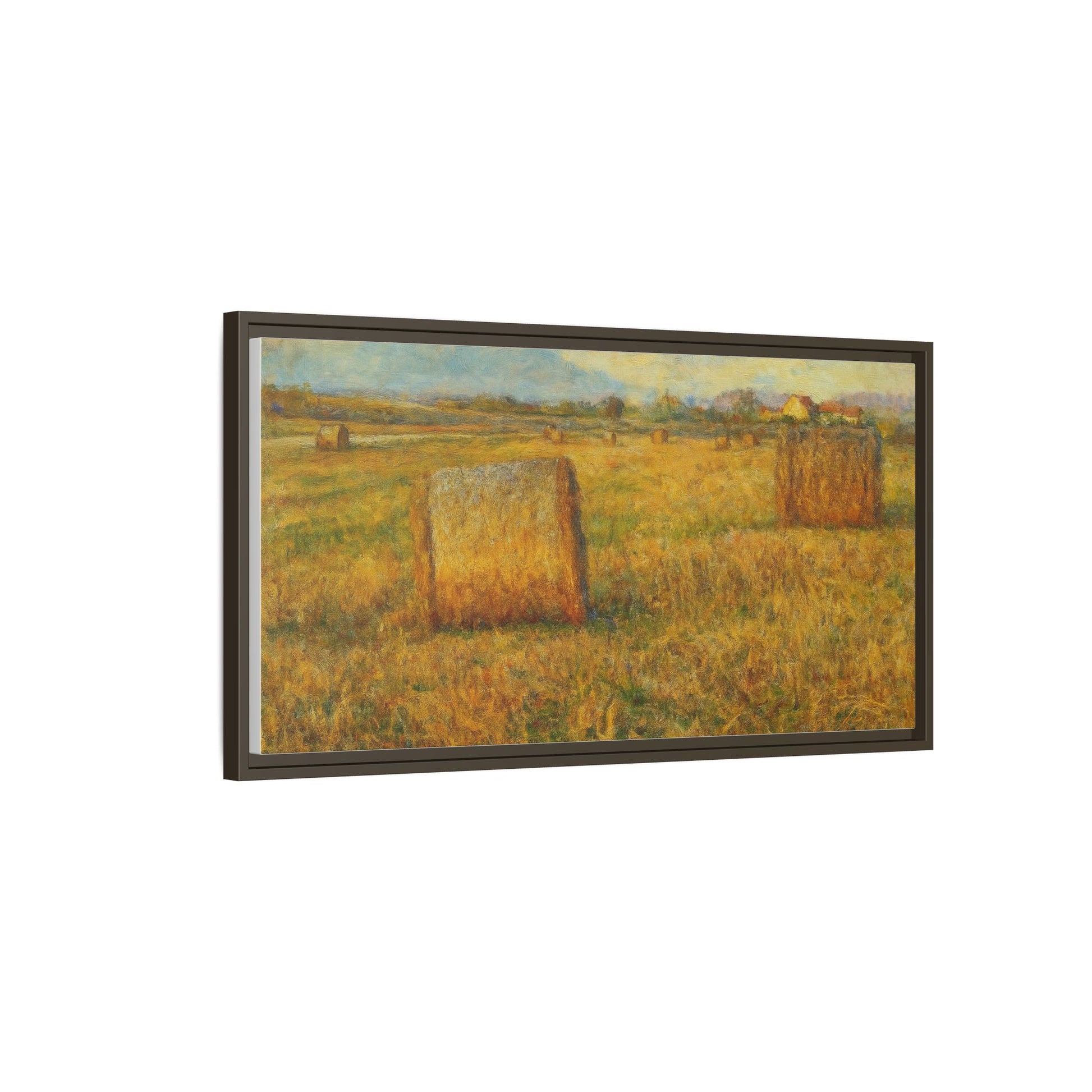 Framed Matte Canvas Wall Art - Rustic Farm Landscape, Country Decor, Home Gallery, Gift for Nature Lovers, Housewarming Decor - TRV
