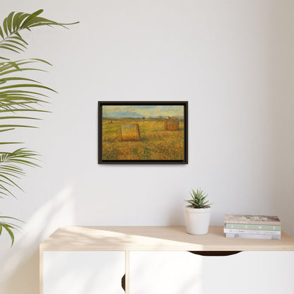 Framed Matte Canvas Wall Art - Rustic Farm Landscape, Country Decor, Home Gallery, Gift for Nature Lovers, Housewarming Decor - TRV