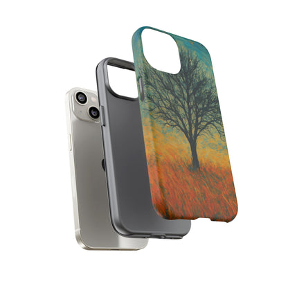 Artistic Phone Case with Tree Design, Nature Lover Gift, Unique Phone Cover, Holiday Present, Eco-friendly Tech Accessories - TRV