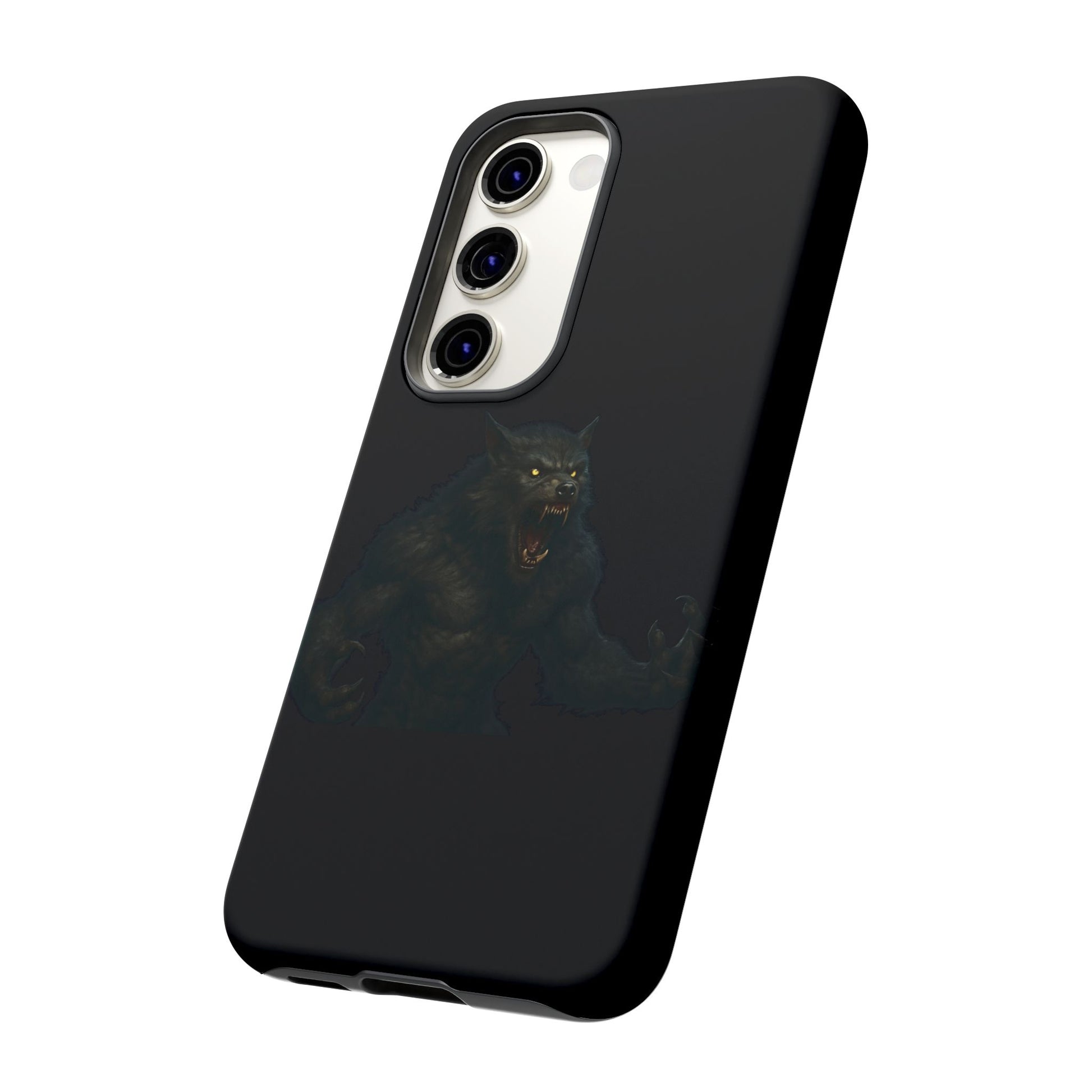 Werewolf Phone Case, Tough Cases, Black Panther Design, Gift for Animal Lovers, Phone Accessories, Fierce Phone Protection - TRV