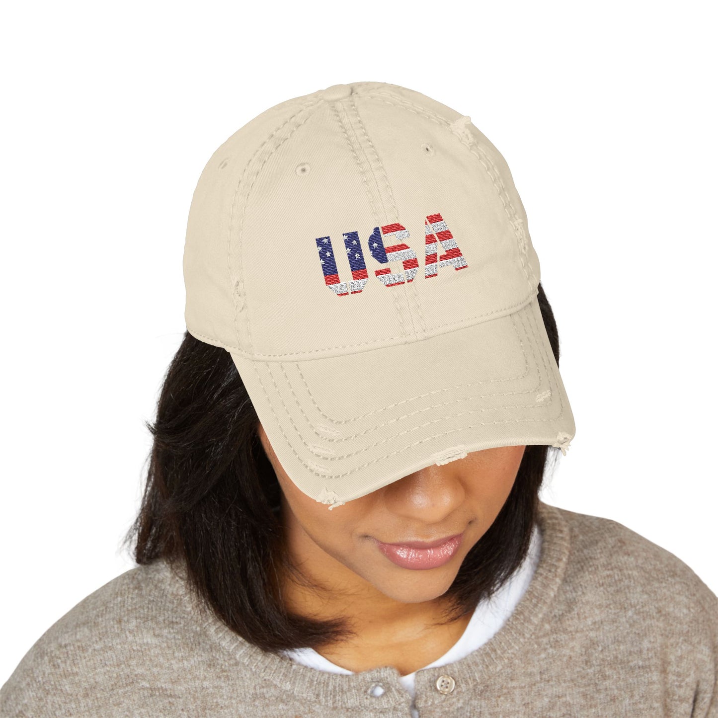 Dad Hat - Distressed USA Patriotic Baseball Cap - TRV