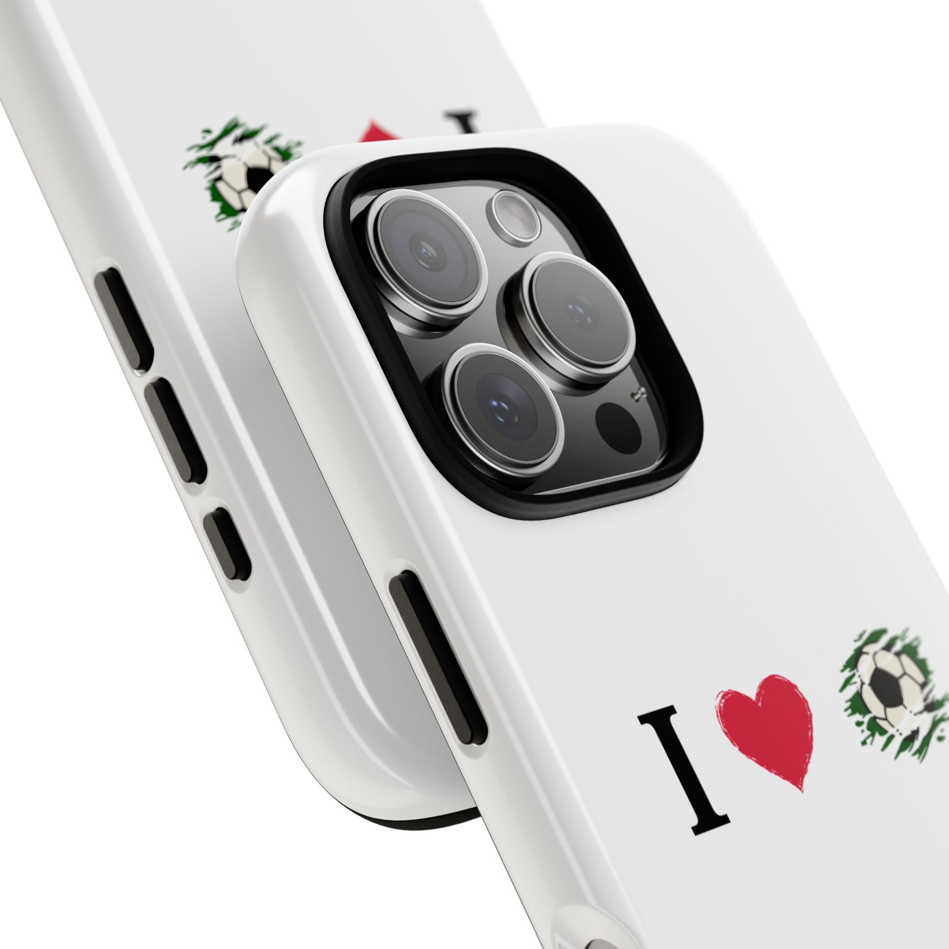 Soccer Phone Case, I Love Soccer, Tough Case Cover, Sporty Phone Accessories, Gift for Soccer Lovers, Unique Soccer Design - TRV