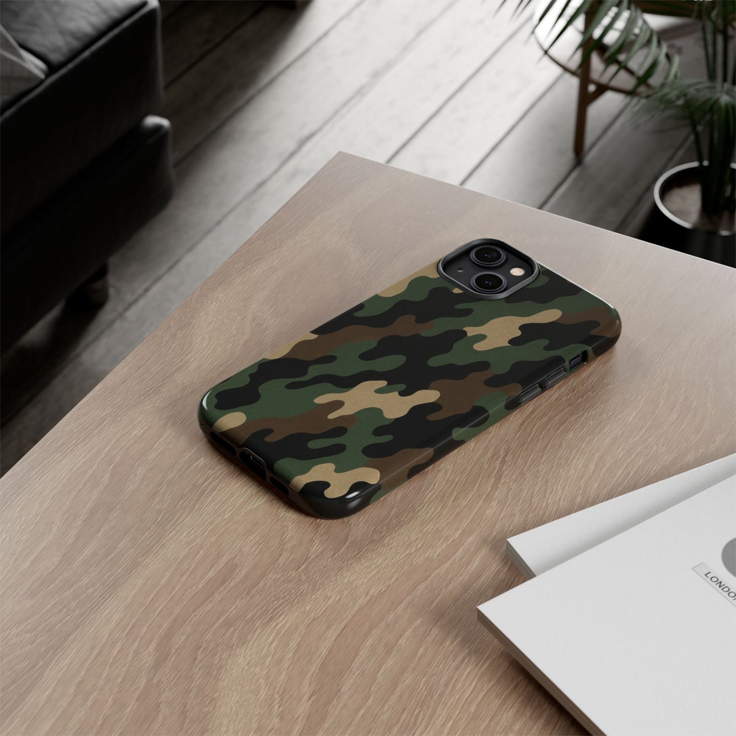 Camouflage Phone Case, Tough Cases, Military Style, Unique Phone Accessories, Gift for Him, Durable Phone Cover - TRV