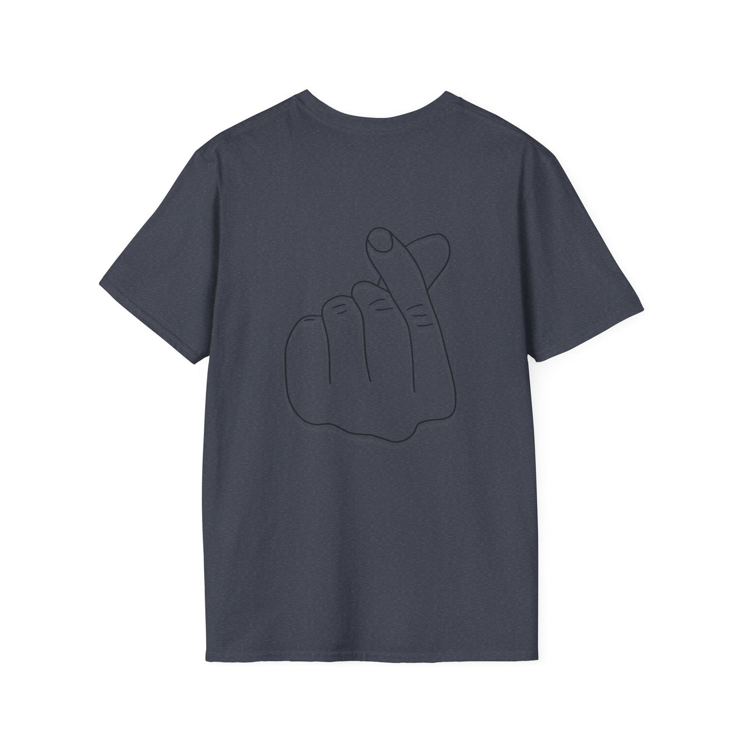 Trendy Unisex Softstyle T-Shirt with Love Hand Gesture Design
