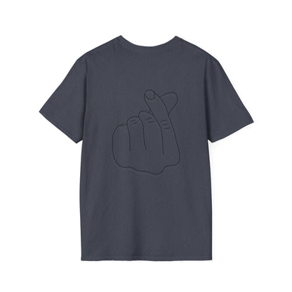 Trendy Unisex Softstyle T-Shirt with Love Hand Gesture Design