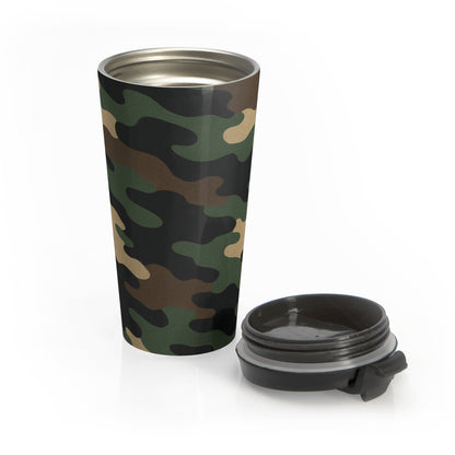 Military Camo Travel Mug, Coffee Tumbler, Outdoor Adventure Cup, Perfect for Camping, Hiking Gifts, Personalized Drinkware