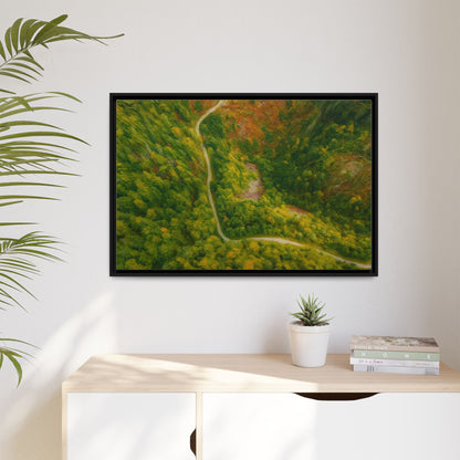 Framed Nature Canvas Art Print, Vibrant Forest Wall Decor, Abstract Landscape Artwork, Home Decoration, Gift for Nature Lovers - TRV