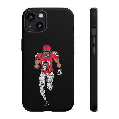 Football Player Tough Phone Case – Protective Black Sports iPhone Case