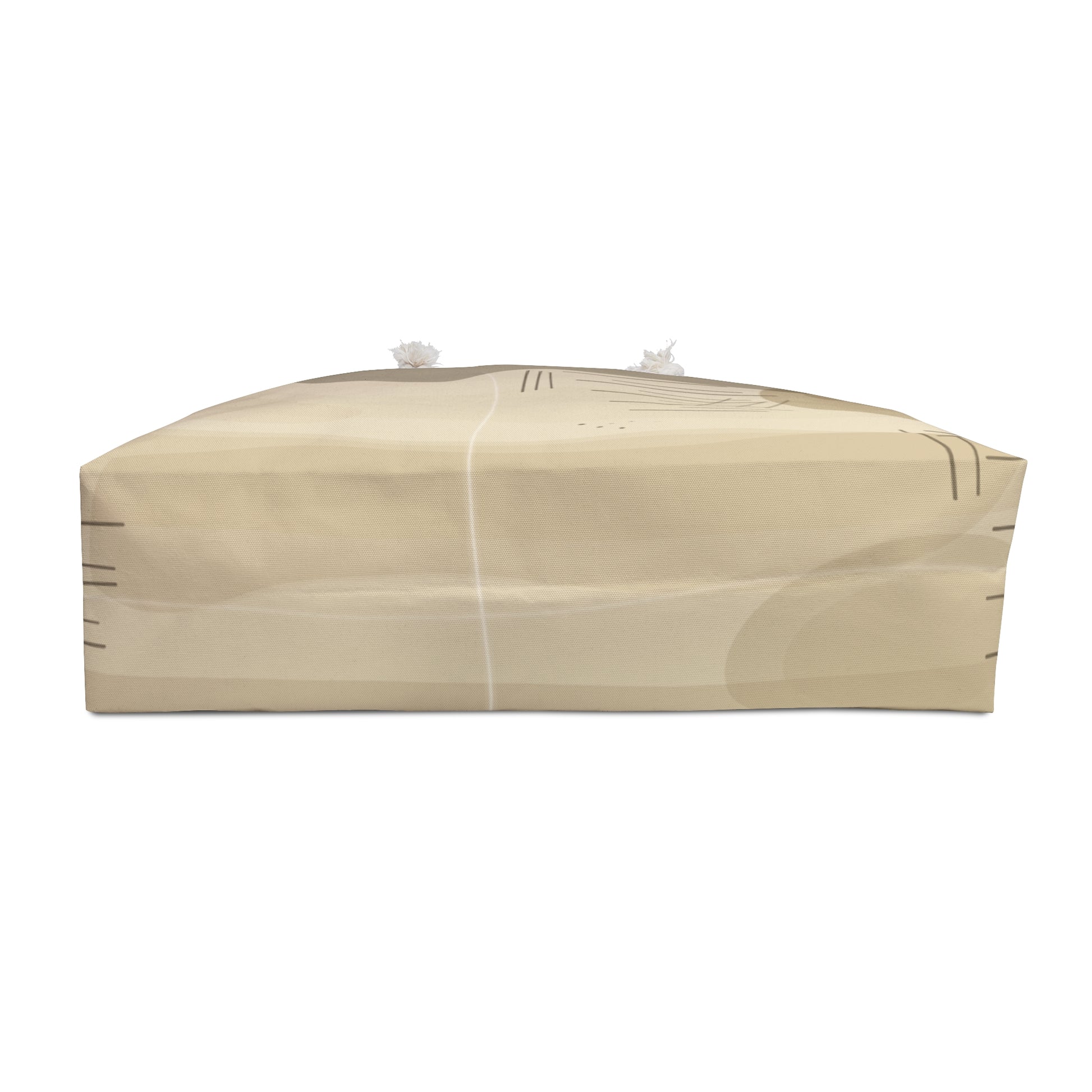 Neutral Abstract Lines Weekender Bag | Minimal Geometric Tote - TRV