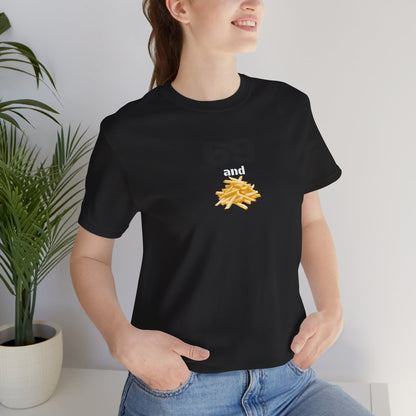 Funny 69 And French Fries Graphic Tee, Casual Humor Shirt, Cute Gift, Stylish Graphic Top, Unisex Quirky T-Shirt, Everyday Wear