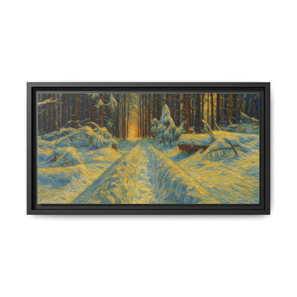 Canvas Art, Winter Landscape Wall Decor, Nature Lovers Gift, Seasonal Decor, Holiday Wall Art, Cozy Home Decoration, Framed Matte Canvas - TRV