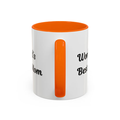 World's Best Mom Accent Coffee Mug - 11oz & 15oz - Perfect Gift for Mother's Day