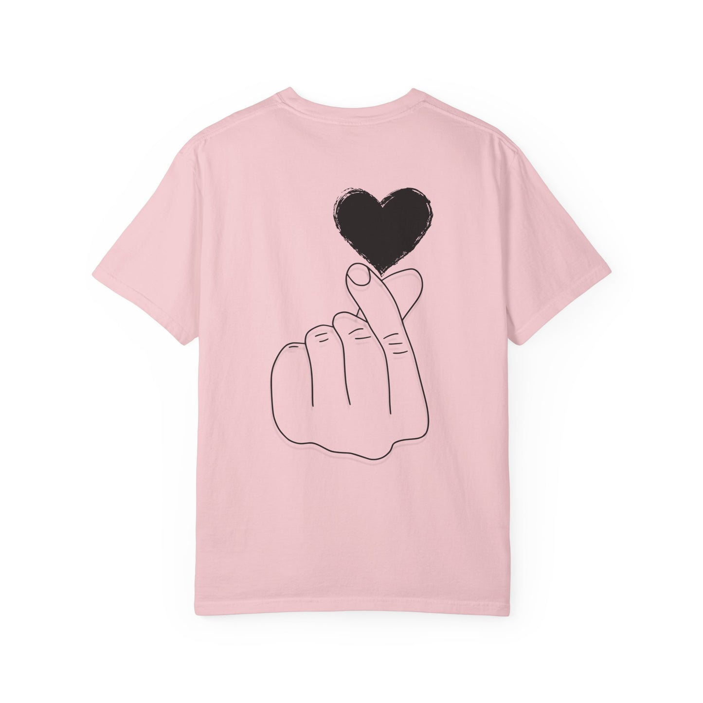 Unisex Garment-Dyed T-Shirt with Heart Design | Casual Trendy Wear for All Occasions
