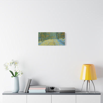 Wall Art Print, Winter Landscape Canvas Home Decor, Gift for Nature Lovers, Seasonal Artwork, Cozy Housewarming Decoration - TRV