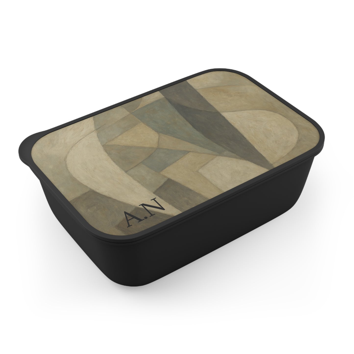 Abstract Geometric Pattern Bento Box | PLA Lunchbox with Band and Utensils