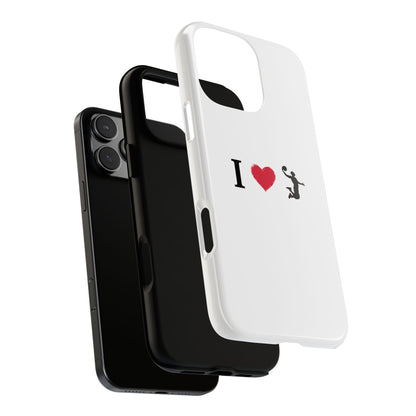I Love Basketball Phone Case, Sporty Cell Cover, Basketball Gift for Players, Tough Cases, Love for Sports Accessories - TRV