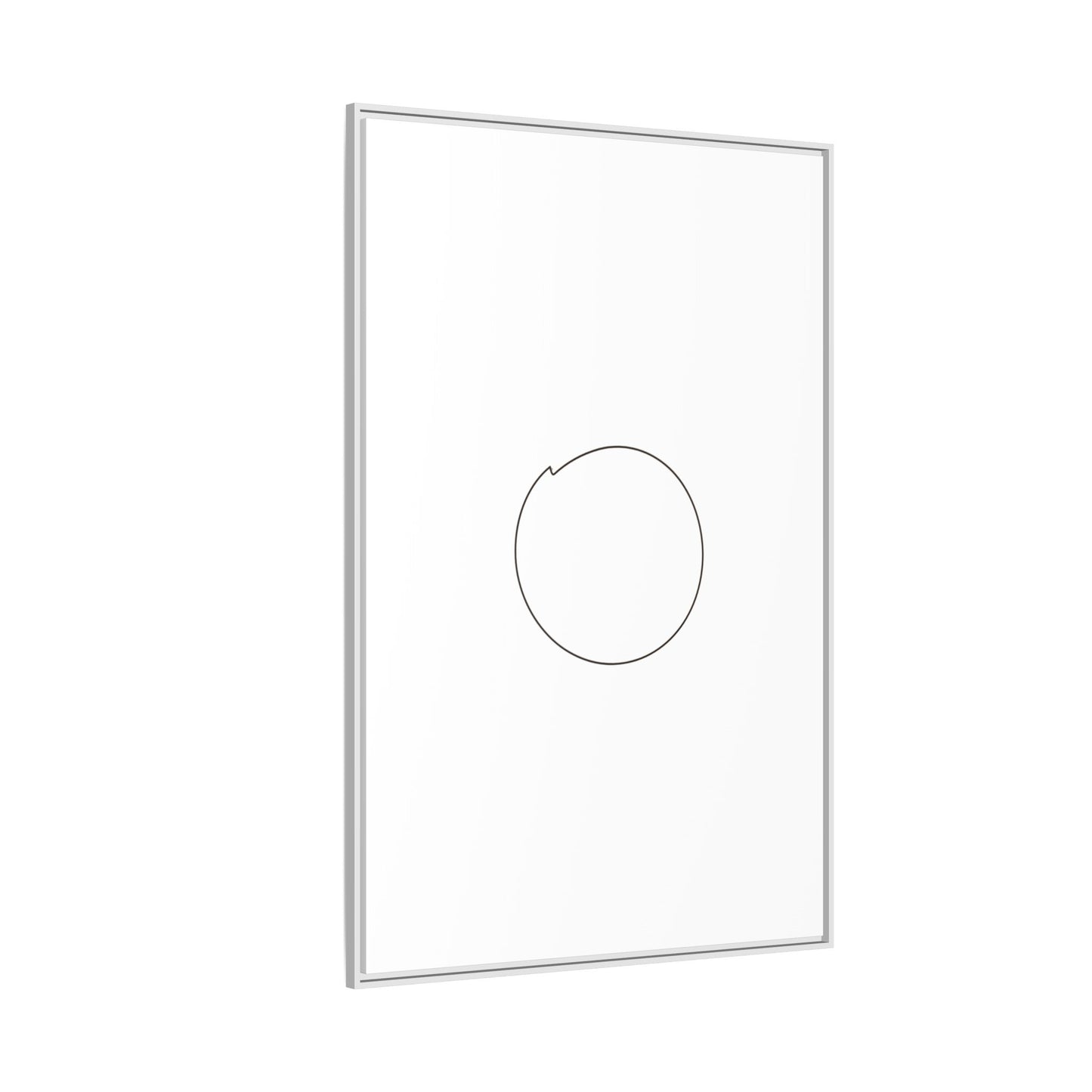 Minimal Circle Line Matte Canvas Framed | Modern Abstract Wall Art