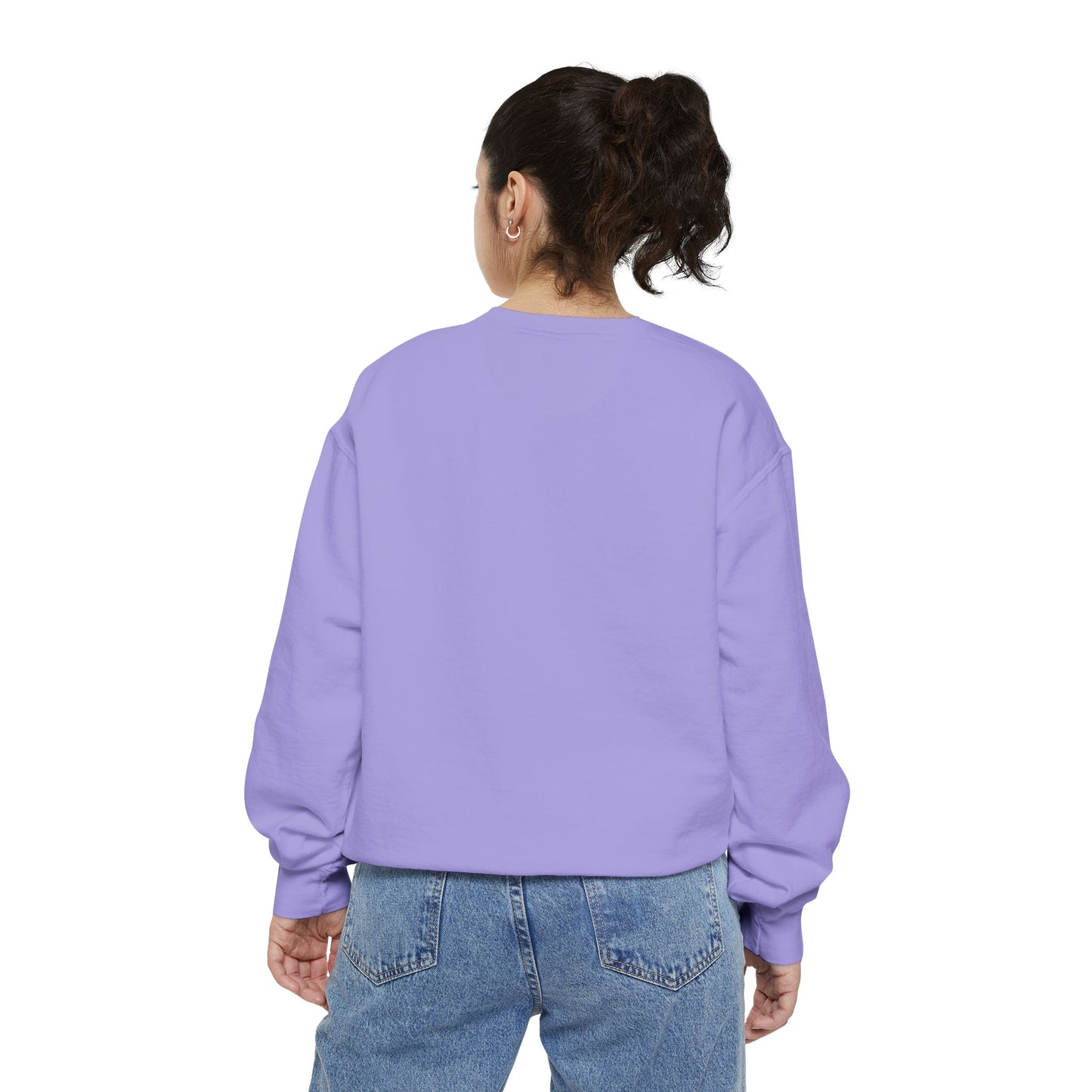 Minimalist Peace Hand Sweatshirt — Small Chest Line Art Crewneck