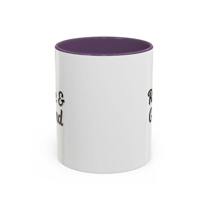 Motivational Rise & Grind Coffee Mug, Black Accent Mug, Daily Inspiration, Gift for Coffee Lovers, 11oz 15oz Ceramic Cup