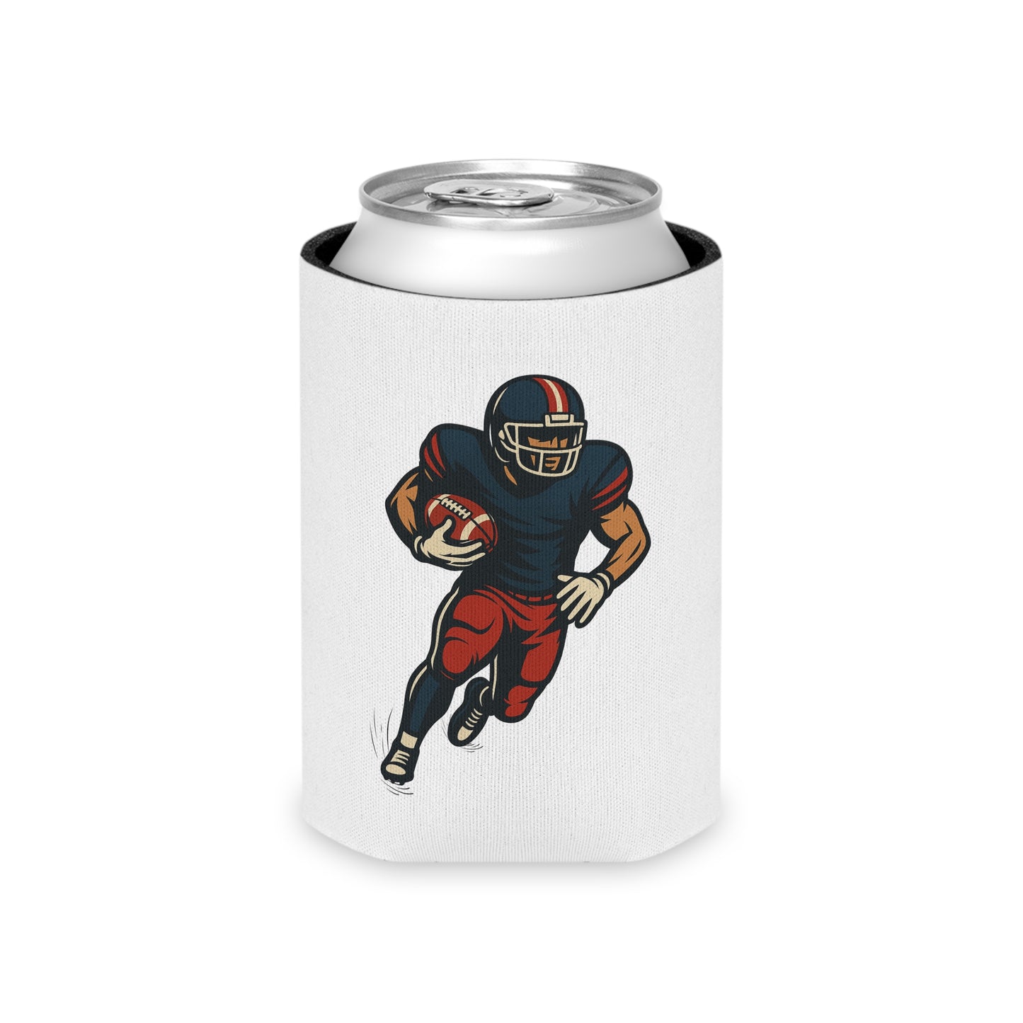 Football Player Can Cooler | Sports Fan Gift, Tailgate Accessories, Game Day Drink Holder, Party Favor, Football Party Decor