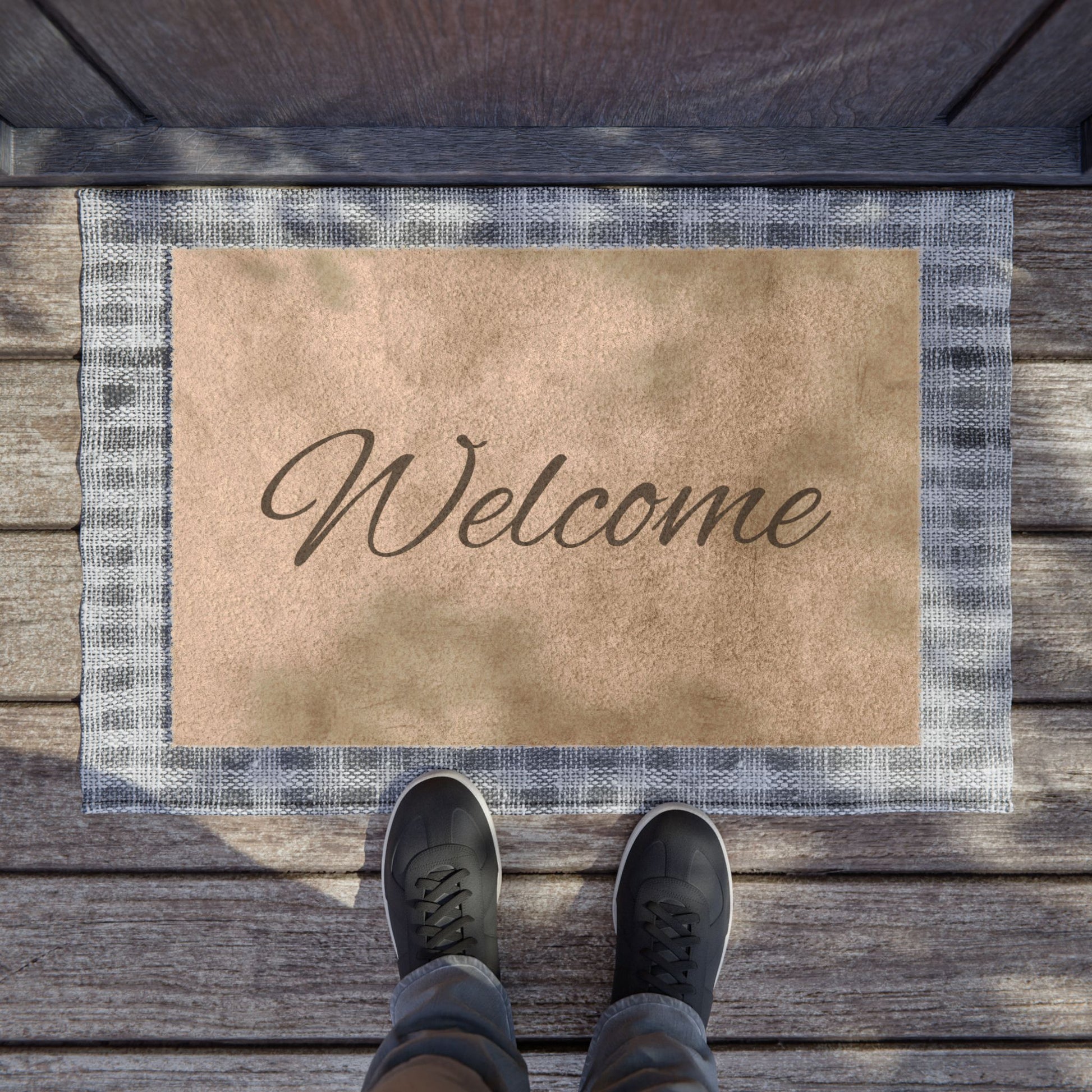 Welcome Doormat - Cozy Home Entry Rug, Perfect for Housewarming, Holiday Decor, Indoor/Outdoor Use, Customizable Gift - TRV