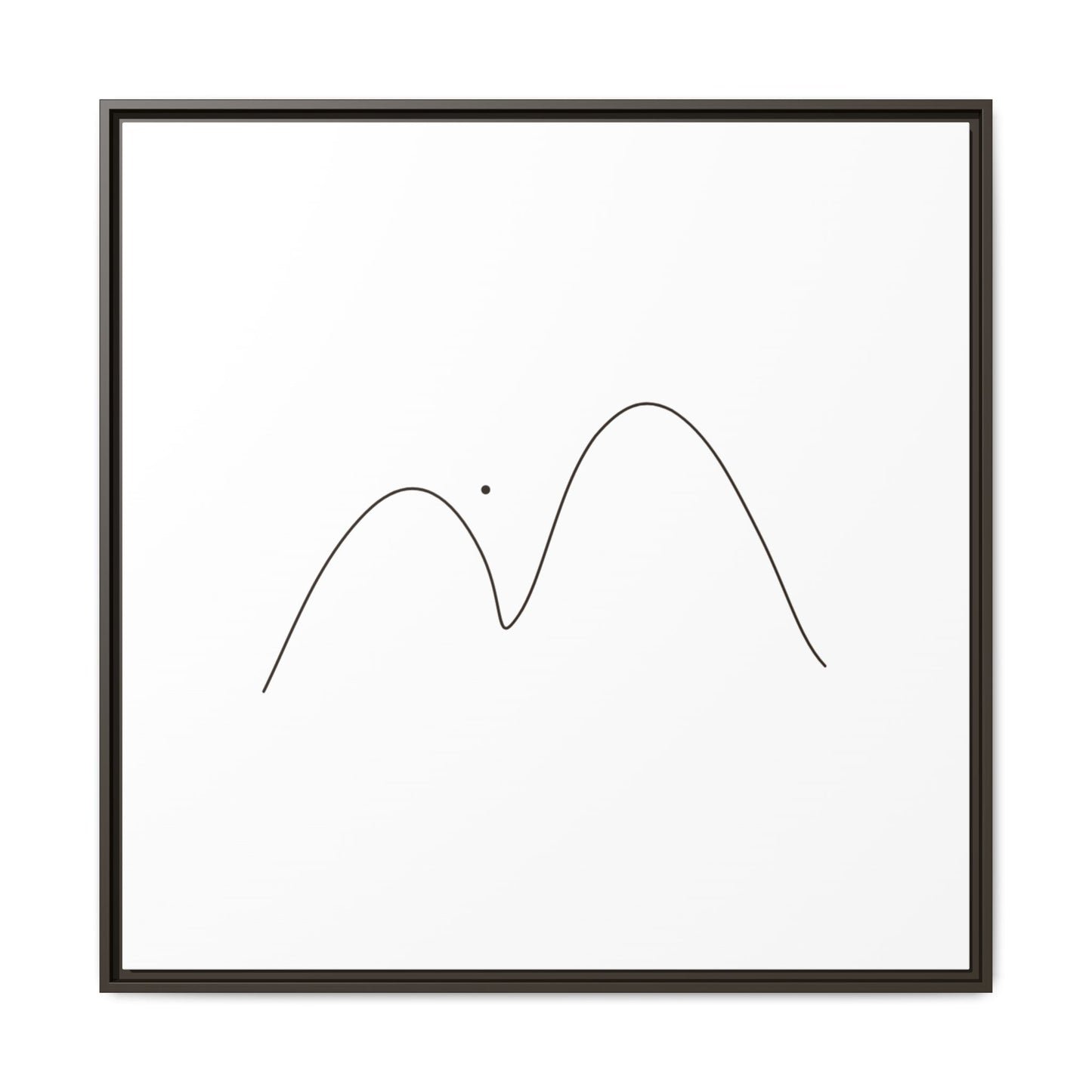 Minimal Line Mountains Matte Canvas Framed