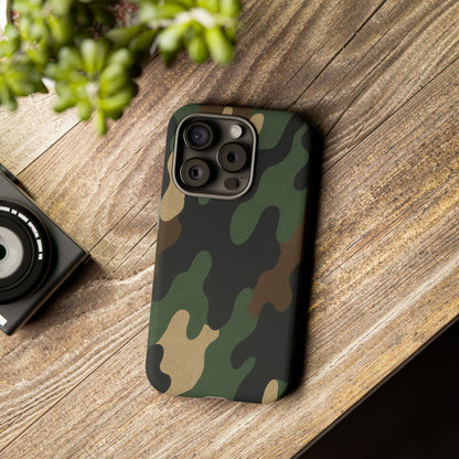 Camouflage Phone Case, Tough Phone Cover, Military Style Accessory, Protective Case for Men, Gifts for Soldiers - TRV