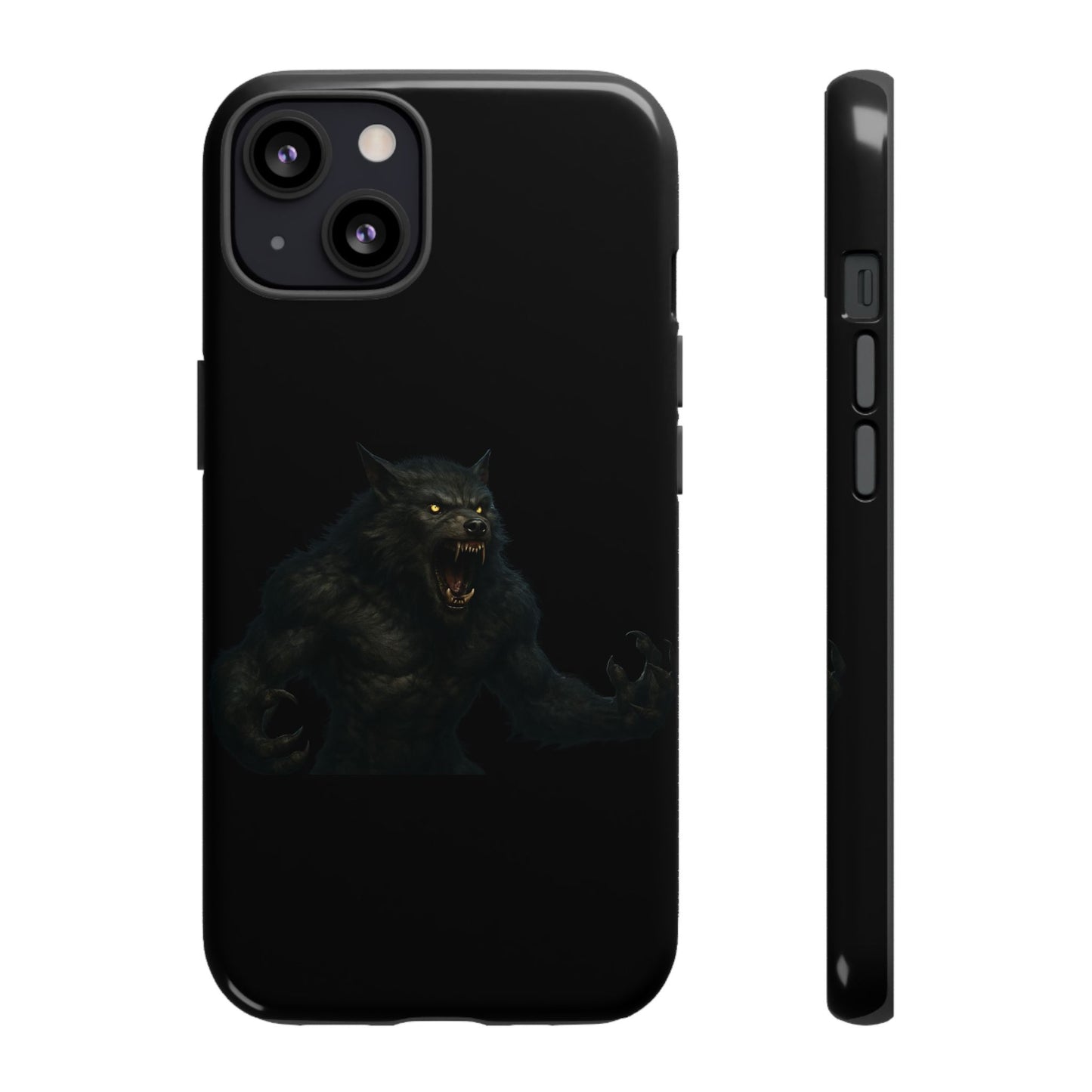 Werewolf Phone Case, Tough Cases, Black Panther Design, Gift for Animal Lovers, Phone Accessories, Fierce Phone Protection - TRV