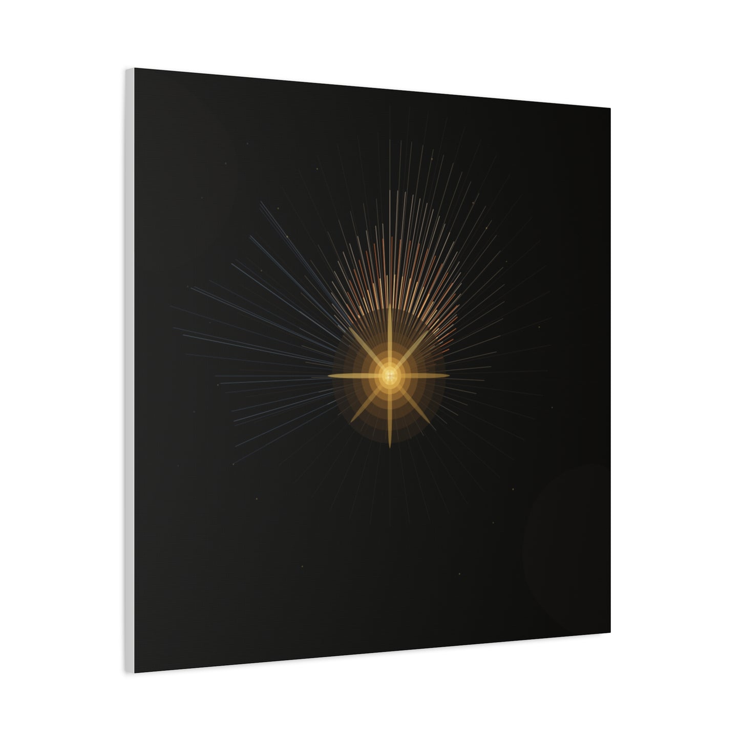 Abstract Golden Starburst Canvas