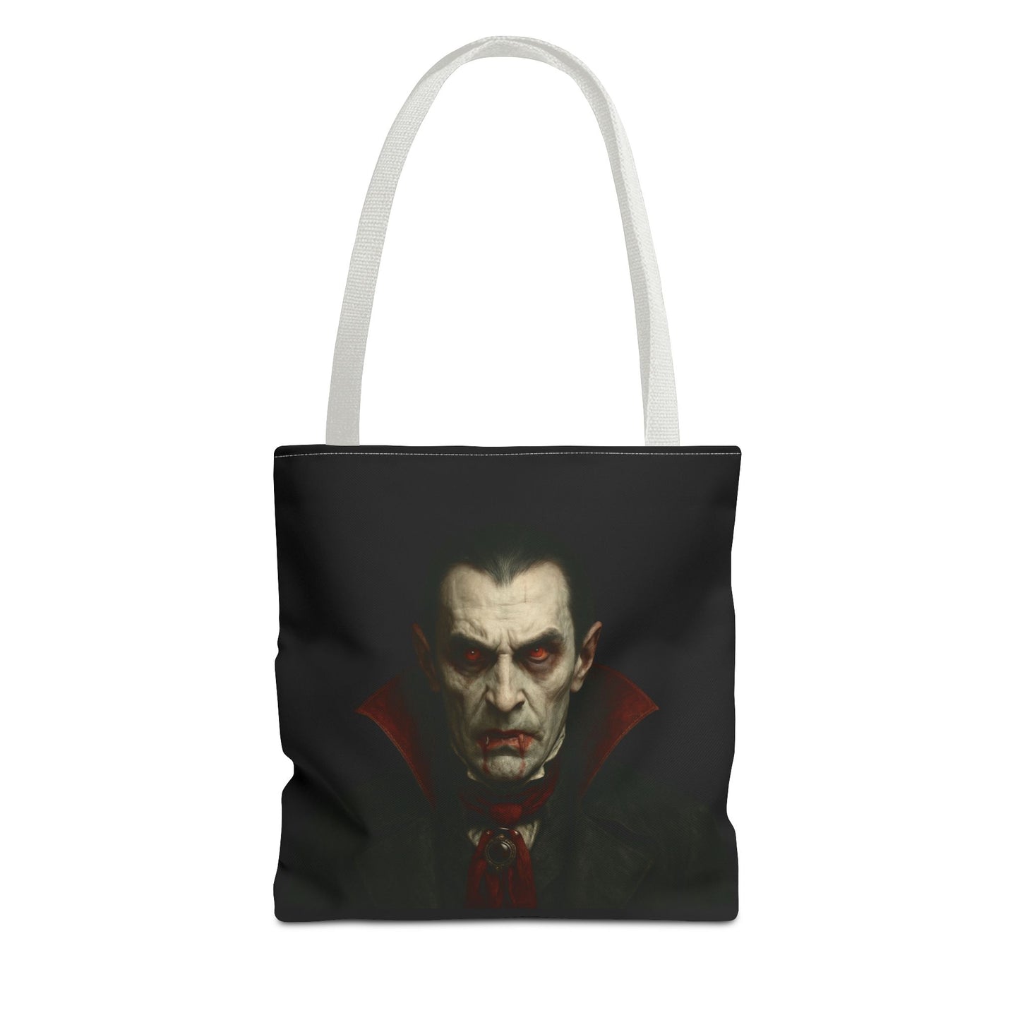 Vampire Haunted Tote Bag, Spooky Shopping Bag, Halloween Accessory, Gothic Style Handbag, Perfect for Halloween Parties, Unisex Tote - TRV