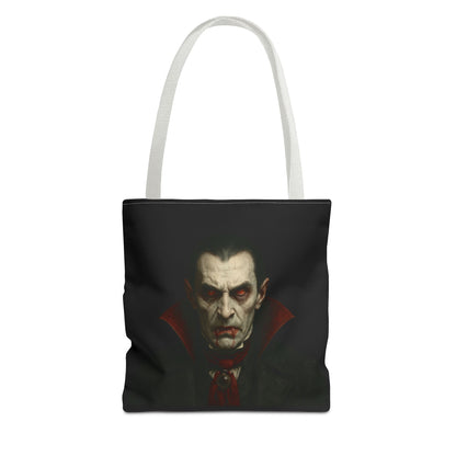 Vampire Haunted Tote Bag, Spooky Shopping Bag, Halloween Accessory, Gothic Style Handbag, Perfect for Halloween Parties, Unisex Tote - TRV