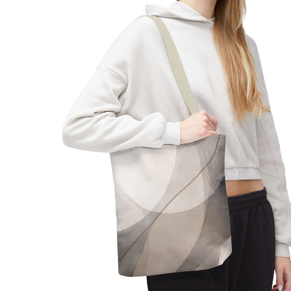Neutral Abstract Watercolor Waves Tote Bag | All-Over Print