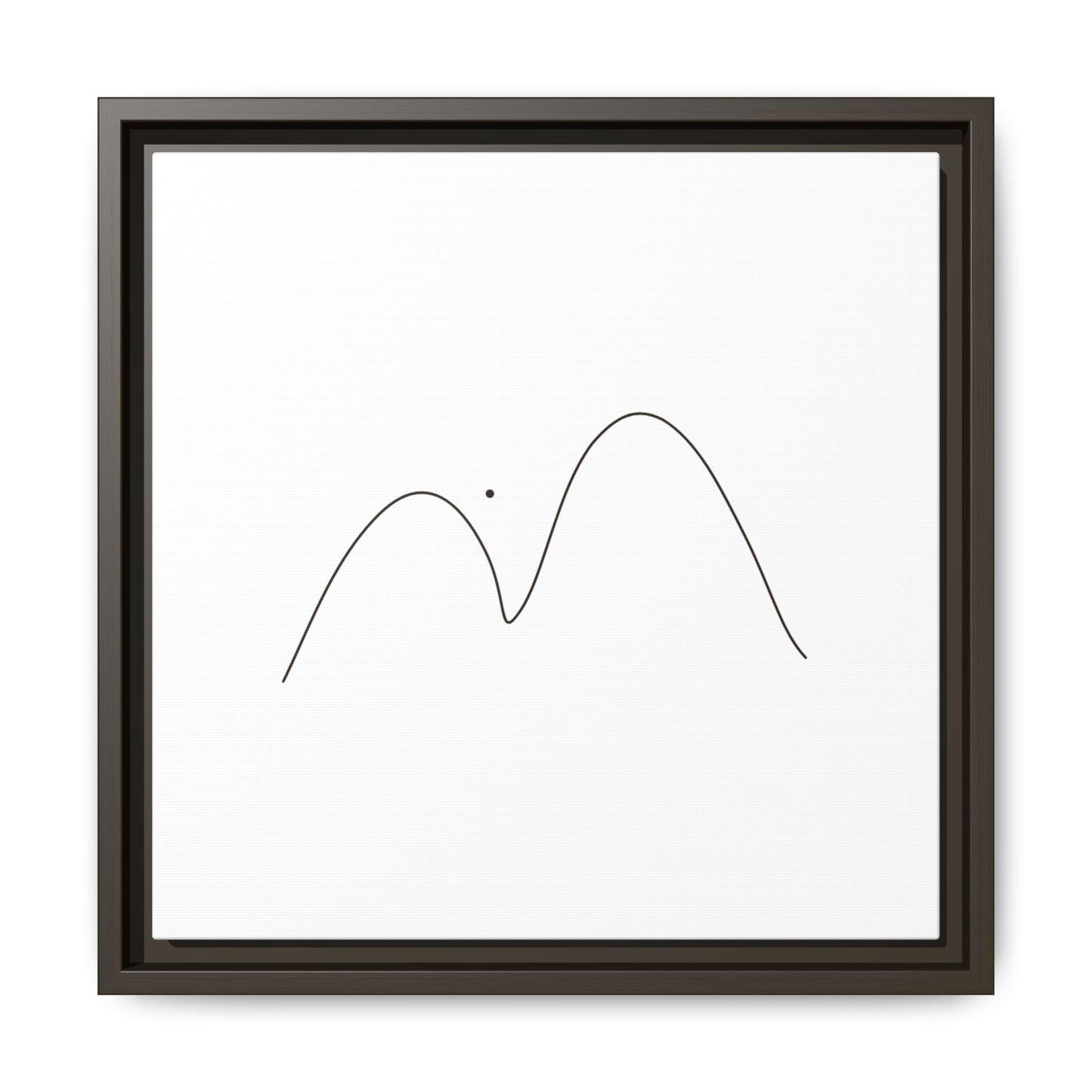 Minimal Line Mountains Matte Canvas Framed